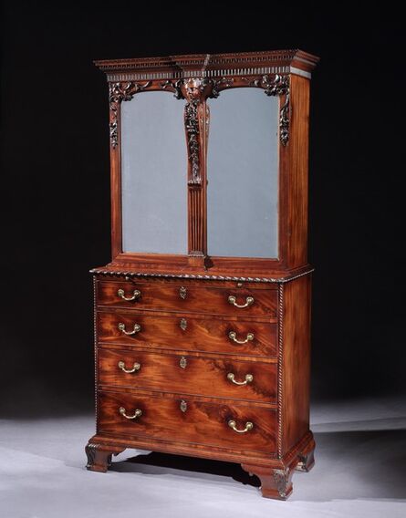 William Vile, ‘A George II mahogany cabinet attributed to William Vile ’, ca. 1750