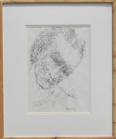 Akbar Padamsee, ‘Face, Chinese Ink on Paper by Padma Bhushan Modern Artist "In Stock"’, 2007