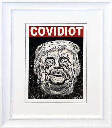Robbie Conal, ‘'Covidiot' (framed)’, 2020