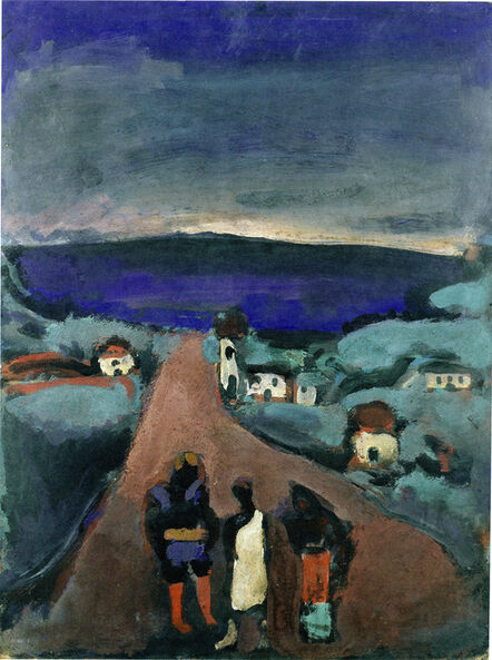 Georges Rouault, ‘Trois Personnages dans un paysage de Bretagne’, 1915