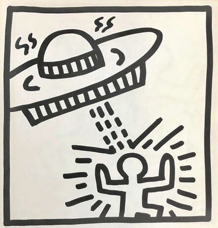 Keith Haring, ‘Keith Haring (untitled) Spaceship lithograph 1982 ’, 1982