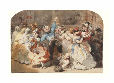 Eugène-Louis Lami, ‘Le chahut au bal de l'Opéra’, 1851