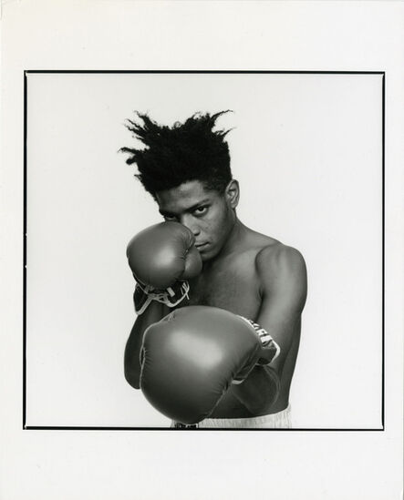 Michael Halsband, ‘Andy Warhol & Jean-Michel Basquiat #114, July 10, 1985, New York City’, 1985
