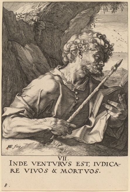 Hendrik Goltzius, ‘Saint Thomas’, probably 1589