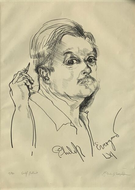 Philip Evergood, ‘Self Portrait Without Hat (Sweet Self Portrait)’, 1961