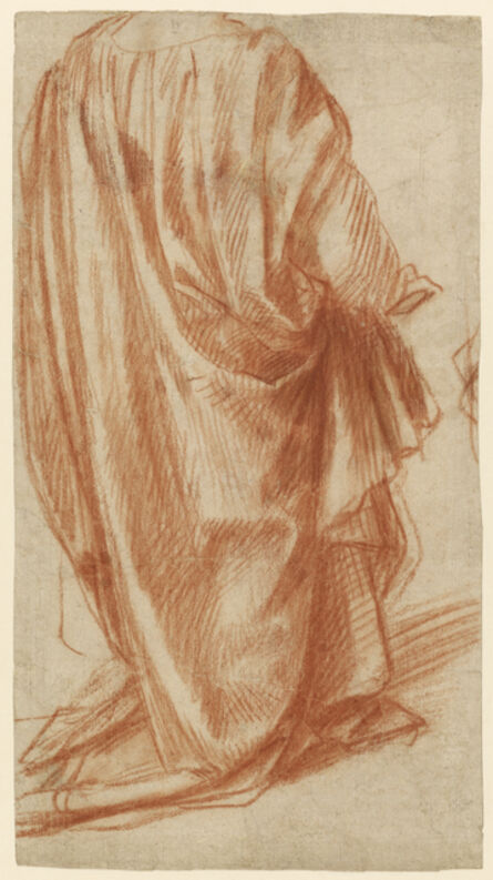 Andrea del Sarto, ‘Drapery Study (recto), Study of a Nude Man (verso)’, 1522-1525