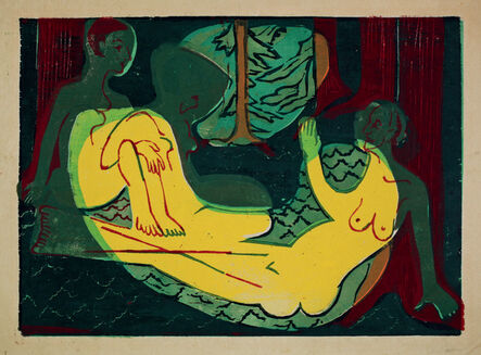 Ernst Ludwig Kirchner, ‘Drei Akte im Walde (Three Nudes in the Forest)’, 1933