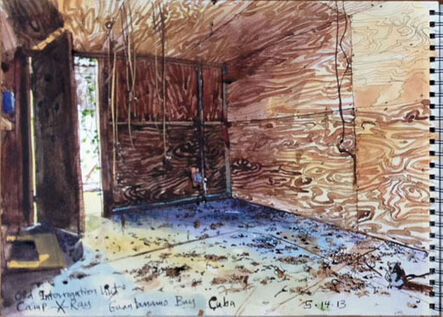 Steve Mumford, ‘5/14/13, Old interrogation hut, Camp X-Ray, Guantanamo Bay, Cuba’, 2013