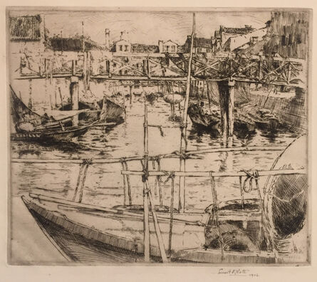 Ernest David Roth, ‘The Wooden Bridge, Venice ’, 1906