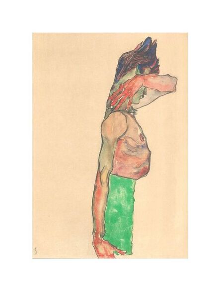 Egon Schiele, ‘Mädchen mit grünem Rock’, 1990