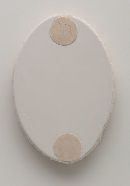 Otis Jones, ‘White Oval with Two Coffee Circles’, 2020