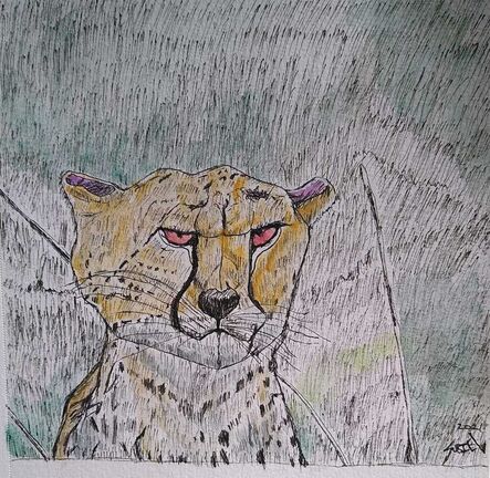 Jhoan Suriel, ‘Cheetah Rain Study’, 2021