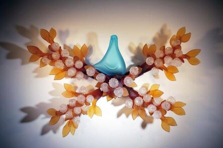 Richard Jolley, ‘Aqua Dove with Amber Branches and Crystal Pomegranates’, 2019