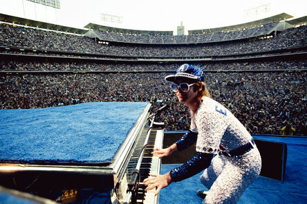 Terry O'Neill, ‘Elton John, Dodgers Stadium - Colour’, 1975