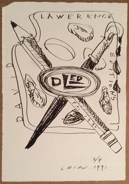 Peter Shire, ‘David Lawrence Editions Design for Logo #3 Original Drawing by Peter Shire’, 1990