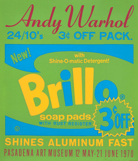 Andy Warhol, ‘Exhibition poster for Andy Warhol: Pasadena Art Museum - Brillo’, 1970