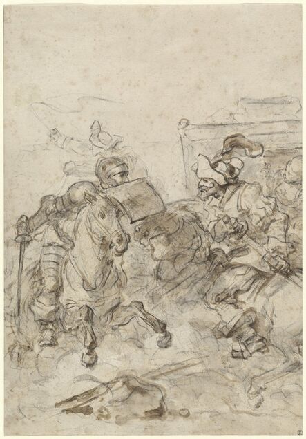 Jean-Honoré Fragonard, ‘Don Quixote Attacking the Biscayan’, 1780s