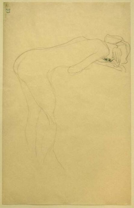 Gustav Klimt, ‘Nude of Woman Reclined On the Back of a Chair on the Right’, ca. 1905