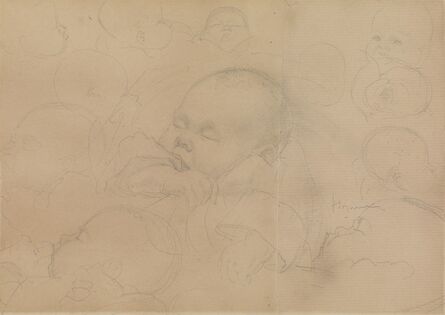 Henry Moore, ‘Studies of Sleeping Child: The Artists Nephew Peter’, 1922