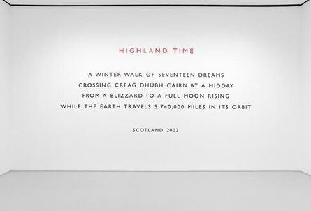 Richard Long, ‘Highland Time’, 2002