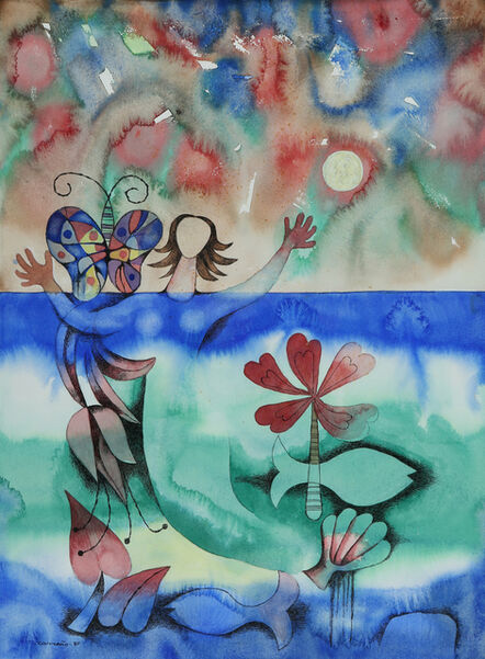 Mario Carreño, ‘Sirenas con Mariposas ’, 1980
