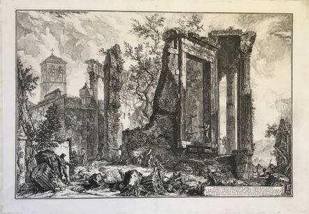 Giovanni Battista Piranesi, ‘Temple of the Sibyl at Tivoli: The broken side of the Colonnade’, 1761