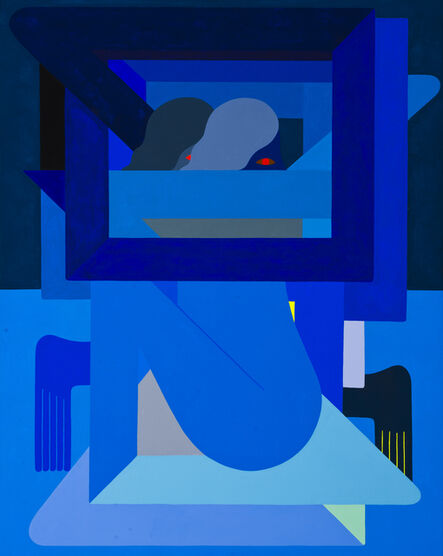 Richard Colman, ‘Double Figure, (Blue)’, 2018