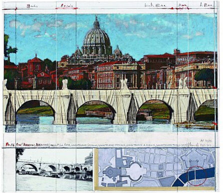 Christo and Jeanne-Claude, ‘Ponte S. Angelo, Wrapped, Project for Rome’, 2011