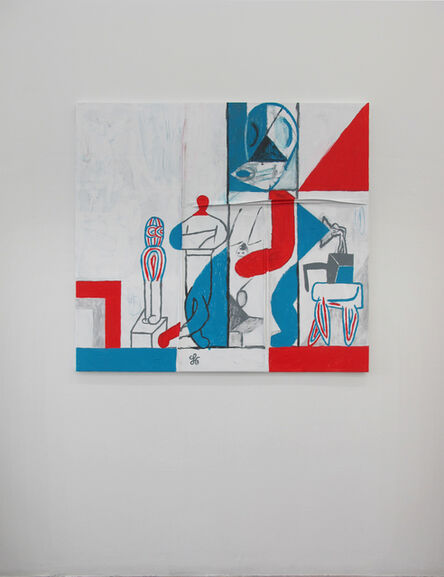 Soeren Behncke, ‘Loplop (Red-blue Version)’, 2016