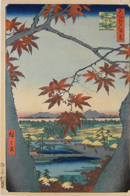 Utagawa Hiroshige (Andō Hiroshige), ‘Maple Trees at Mama’, 1857