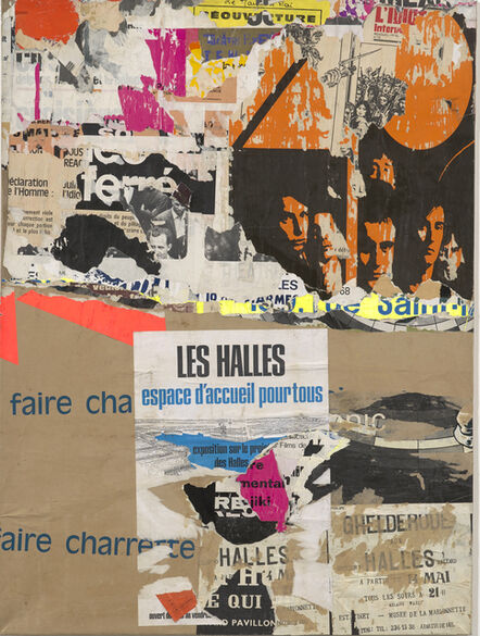 Jacques Villeglé, ‘Les Halles - rue Baltard’, 14 juillet 1971