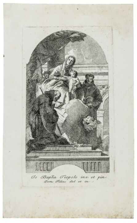 Giovanni Domenico Tiepolo, ‘The Virgin and Child with St. Francis of Paola and St. Anthony of Padua’, circa 1760