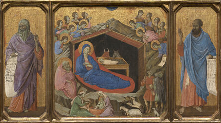 Duccio, ‘The Nativity with the Prophets Isaiah and Ezekiel’, 1308/1311