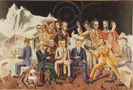 Max Ernst, ‘Au rendez-vous des amis, 1922: Aragon, Breton, Baargeld, De Chirico, Eluard, Desnos, Soupault, Dostoyevsky, Paulhan, Perst, Arp, Ernst, Morise, Fraenkel, Raphael’, 1922