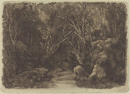 Rodolphe Bresdin, ‘The Brook in the Woods’, 1880