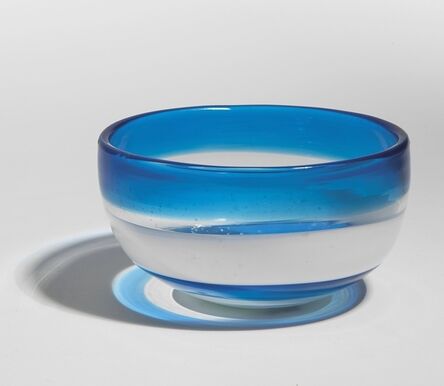 Fulvio Bianconi, ‘A blown glass bowl with color bands’, 1960s