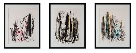 Joan Mitchell, ‘Trees Triptych (Black and Red, Black and Yellow, Black Yellow and Blue ) ’, 1991