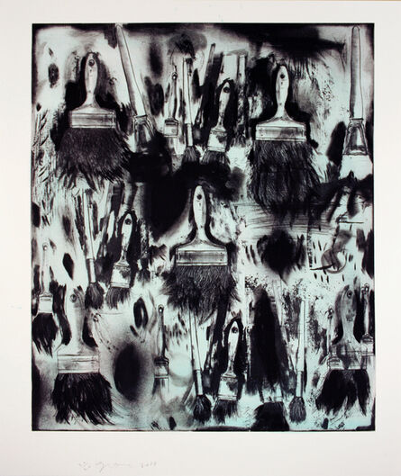 Jim Dine, ‘Cobalt Teal Paint Brushes’, 2010