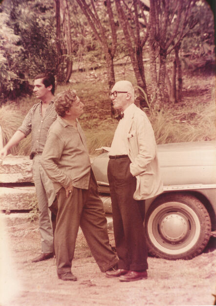 Unknown Artist, ‘Roberto Burle Marx with Le Corbusier during a luncheon in the architect’s honor at the home of Burle Marx’, 1962