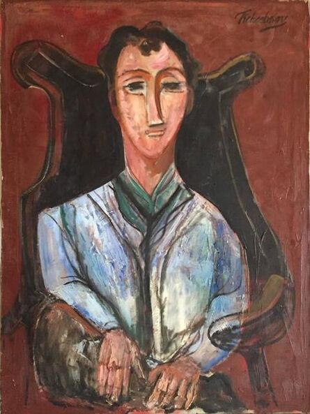 Nahum Tschacbasov, ‘Seated Man, Portrait’, 1940-1949