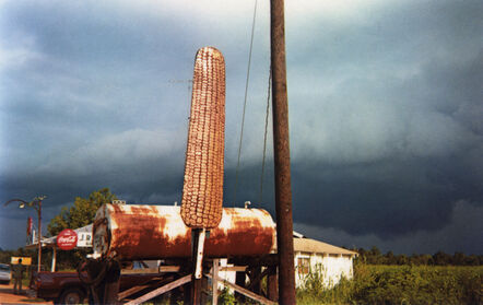 William Christenberry, ‘Corn Sign with Storm Cloud, Near Greensboro, Alabama’, 1977