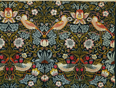 William Morris (1834-1896), ‘The Strawberry Thief (Flower and Bird Pattern)’, 1884