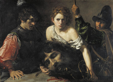 Valentin de Boulogne, ‘David with the Head of Goliath and two Soliders’, ca. 1615