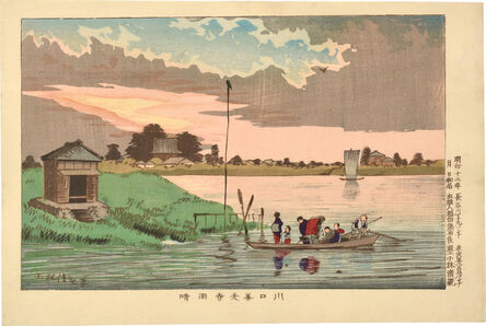 Kobayashi Kiyochika 小林清親, ‘Clear Weather after Rain at Zenkoji ’, ca. 1880