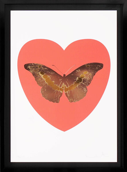 Damien Hirst, ‘'I Love You' Butterfly, White/Coral ’, 2015