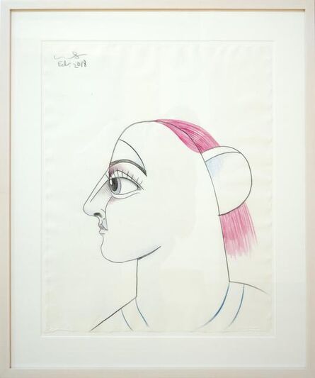 George Condo, ‘Profile with Pink Hair’, 2018