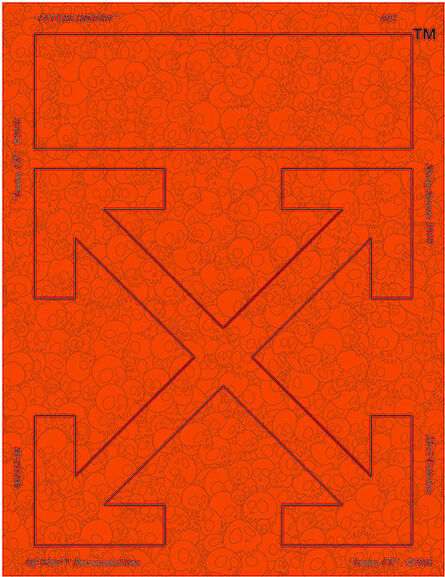 Takashi Murakami, ‘Memento Mori: Fluorescent Orange’, 2018