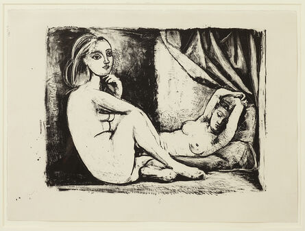 Pablo Picasso, ‘Les Deux Femmes nues, State 3 (ii), November 1945’, 1945