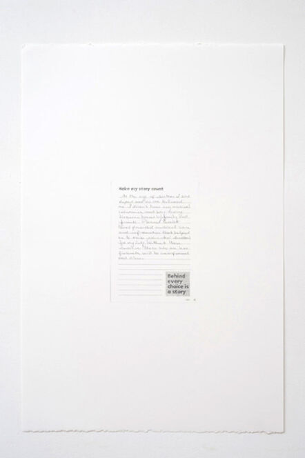 Andrea Bowers, ‘Make My Story Count, Letters to Planned Parenthood (At the Age of Sixteen)’, 2011
