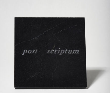 Mirella Bentivoglio, ‘Post scriptum’, 1990
